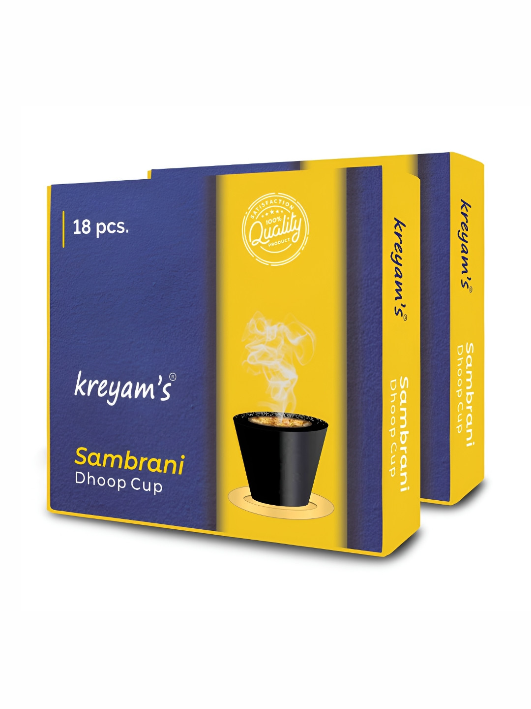 kreyam's Pack Of 2 Gugal Sambrani Dhoop Cups