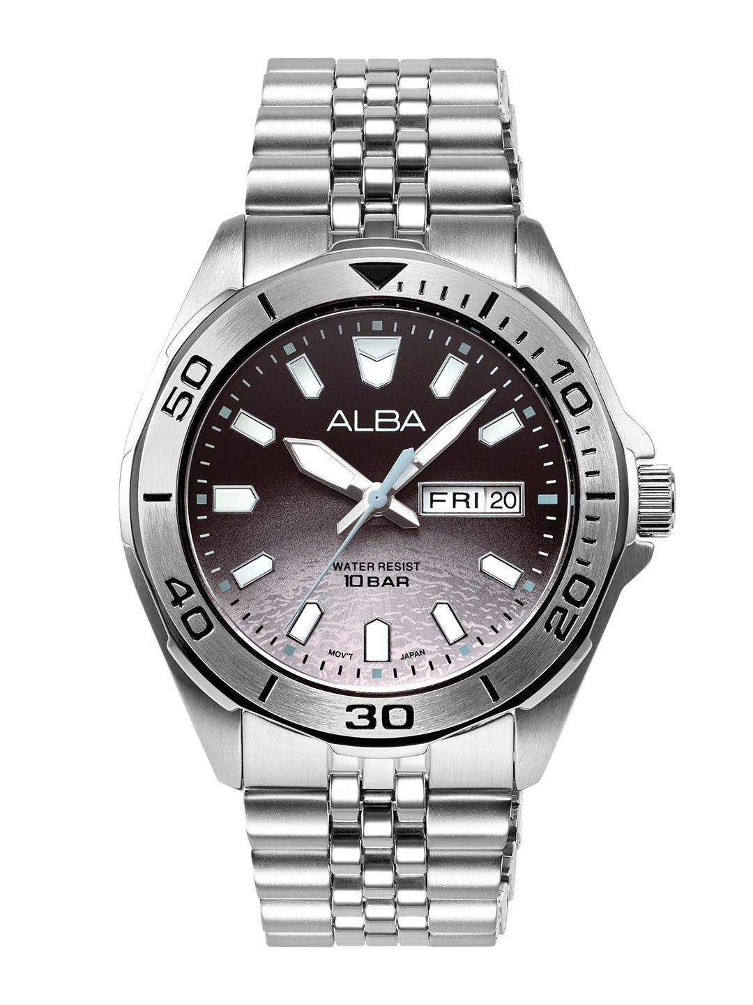 Alba by seiko Black & white dial Gravity Collection Gradation Venus Motion Powered Watch AV3577X1