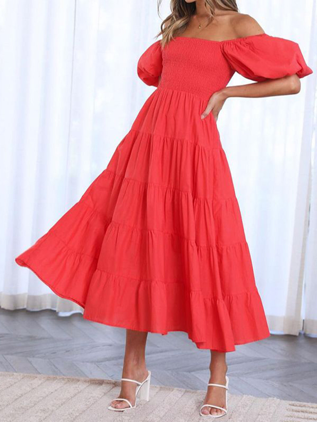 all about you Square Neck A-Line Dress