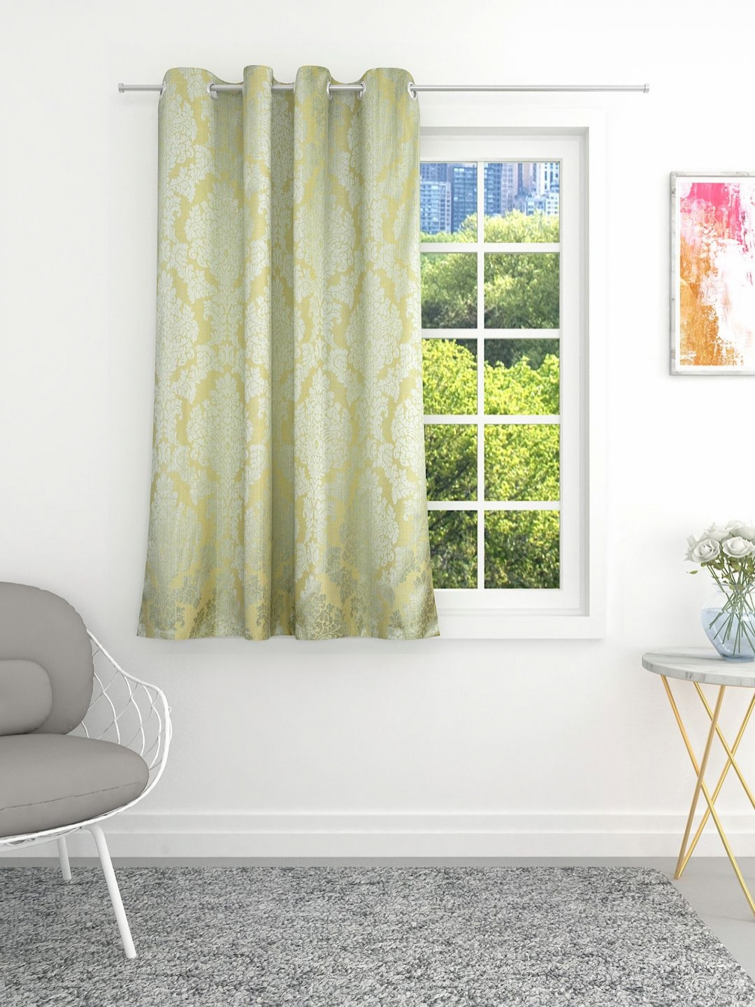 THE CONVERSION Lime Green Window Curtain