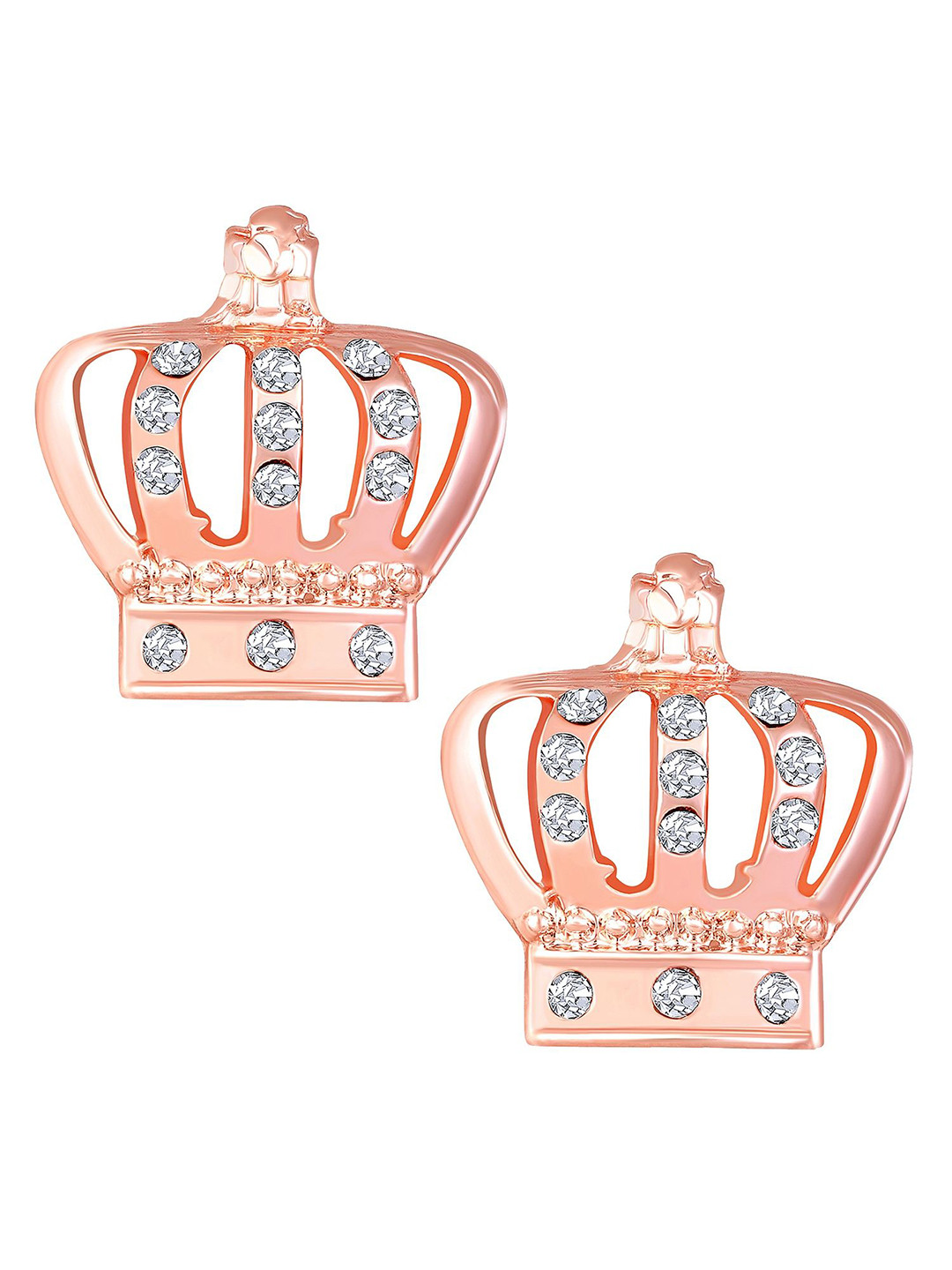 Mahi Set of 2 Elegant Crown Brooch  Collor Pin