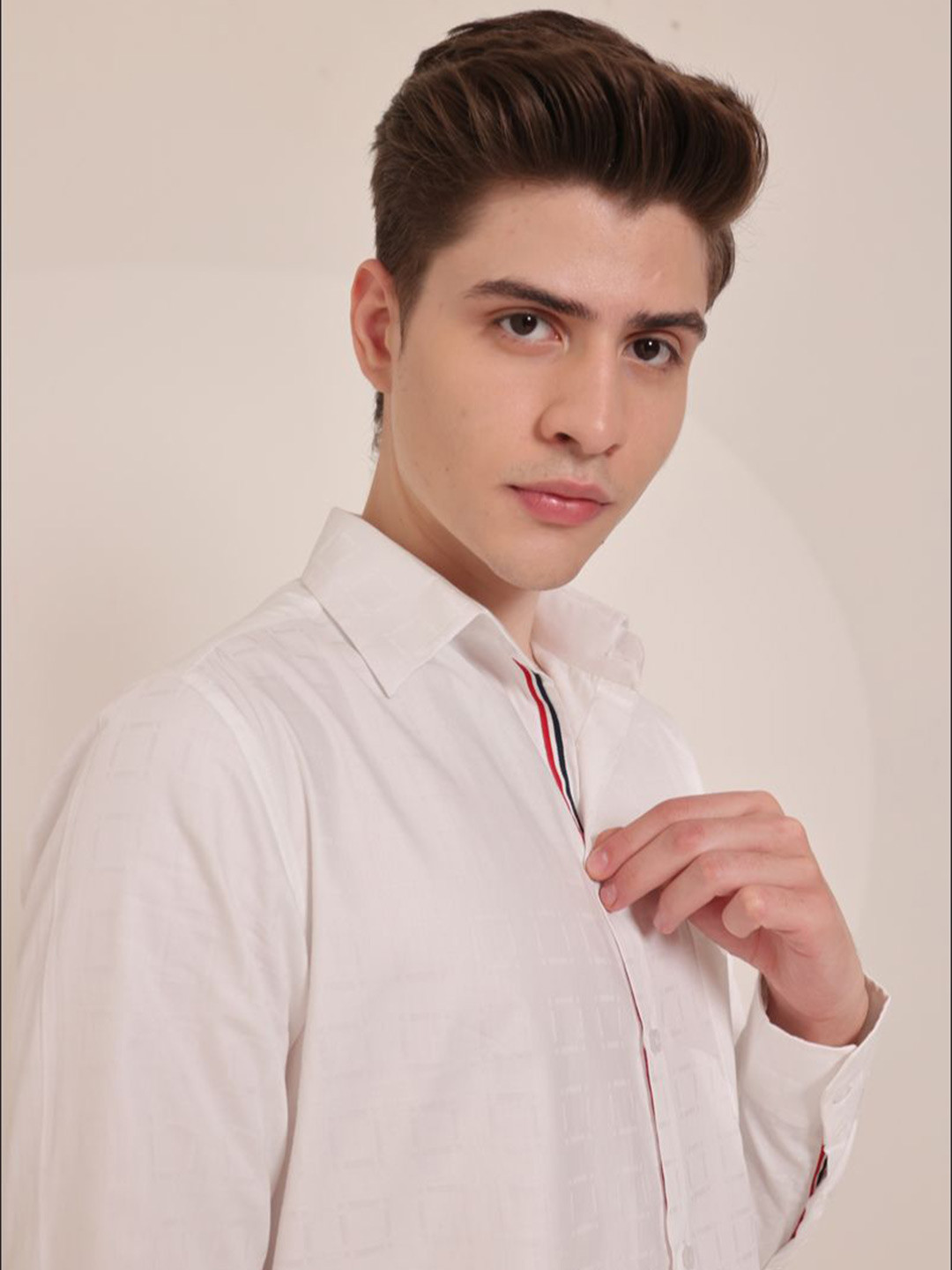 Style Matters Spread Collar Long Sleeves Cotton Formal Shirt