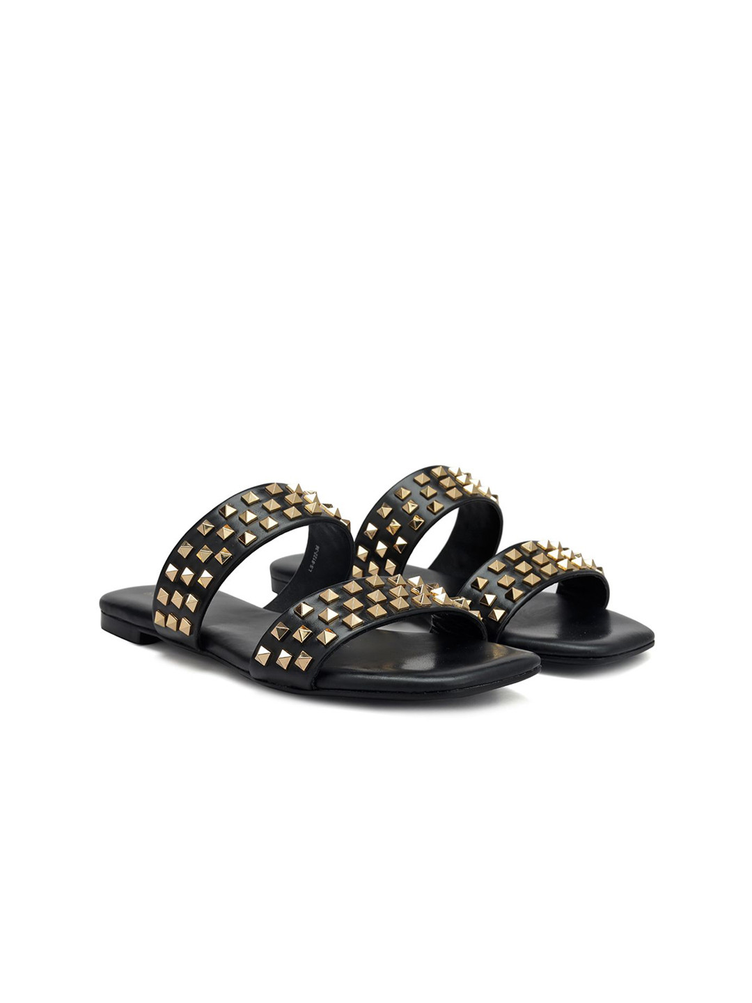 ROSSO BRUNELLO Embellished Open Toe Flats