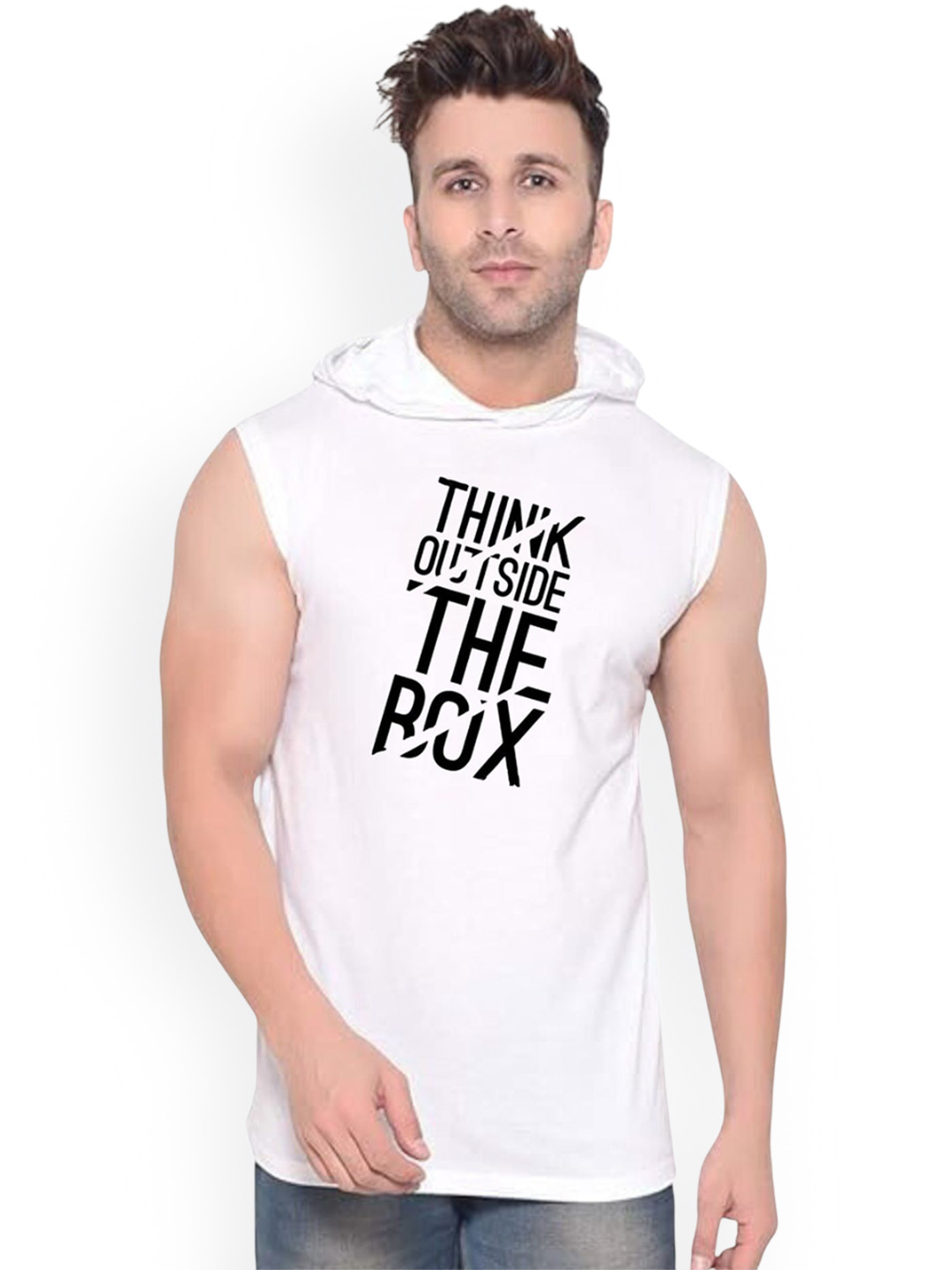 Fashnobic Think Out Of Box Printed Gym Vest K__print-25_gym_vest_white