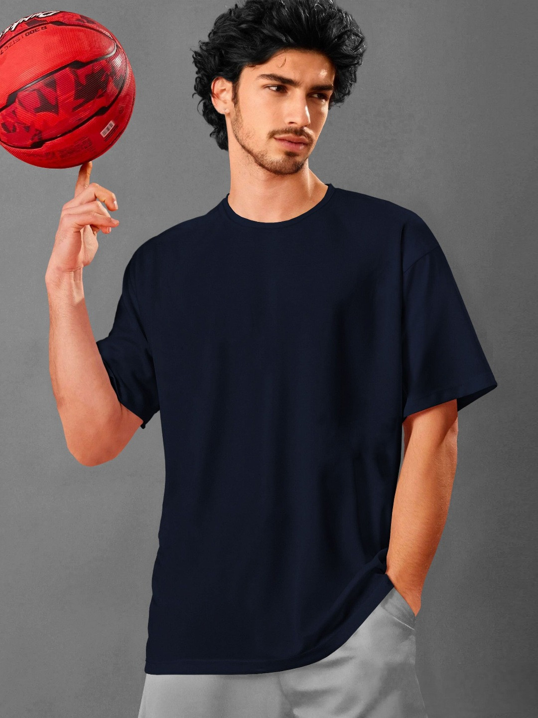 TRIPR Round Neck Oversized T-shirt