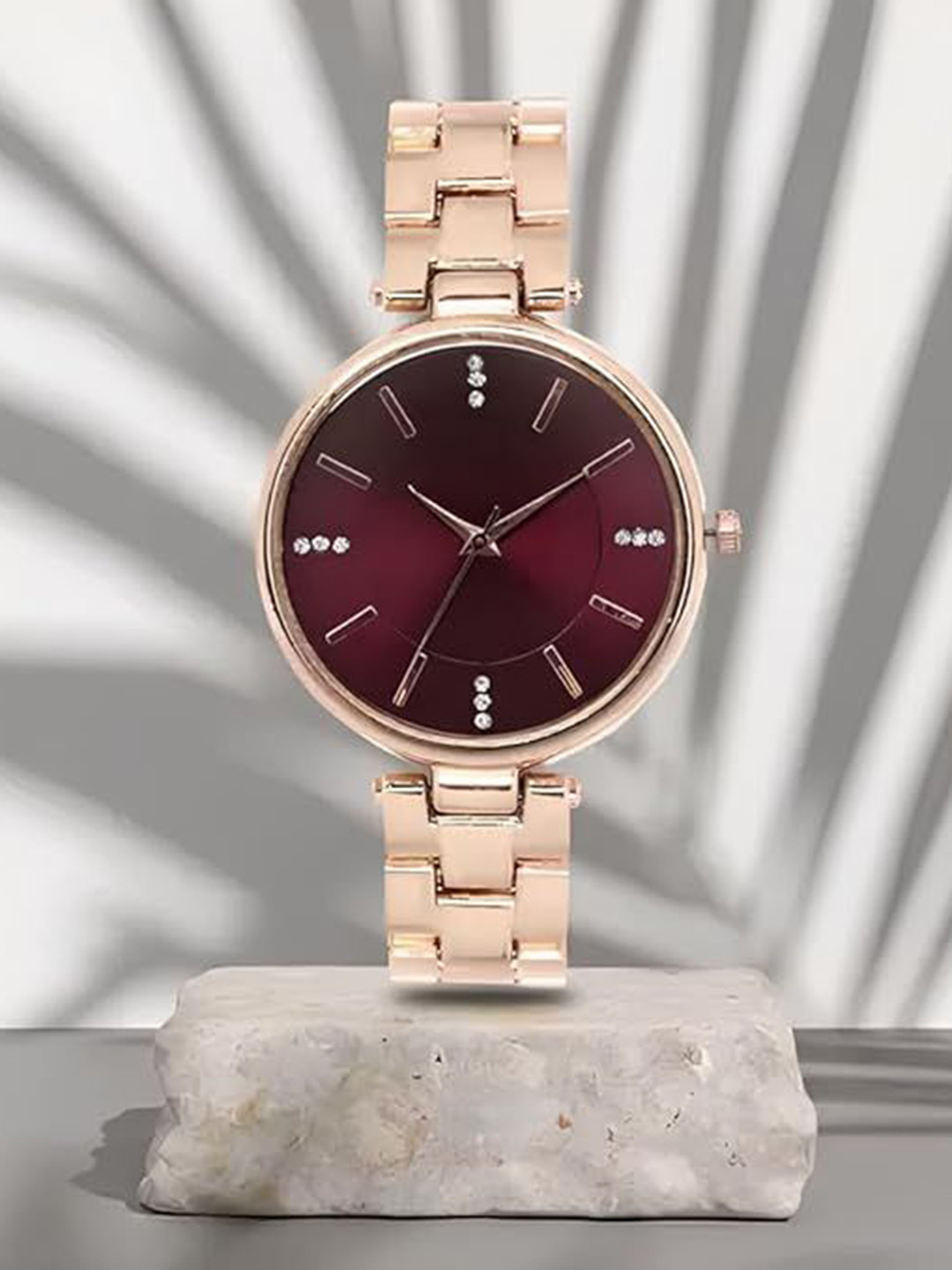 SWADESI STUFF Women Dial & Bracelet Style Straps Analogue Watch SDS 153 MAROON 999