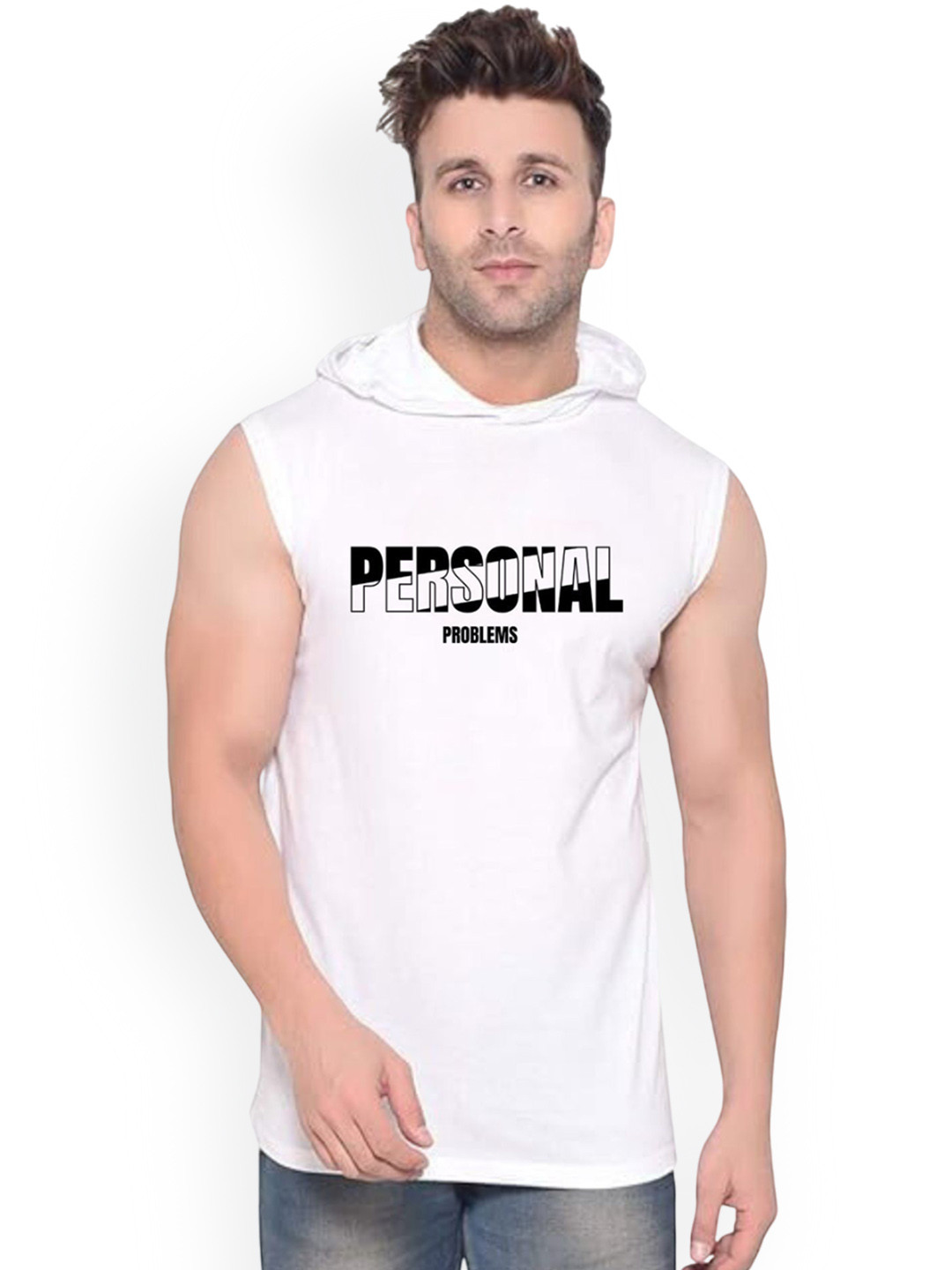 Fashnobic Personal Problem Printed Gym Vests K__print-63_gym_vest_white