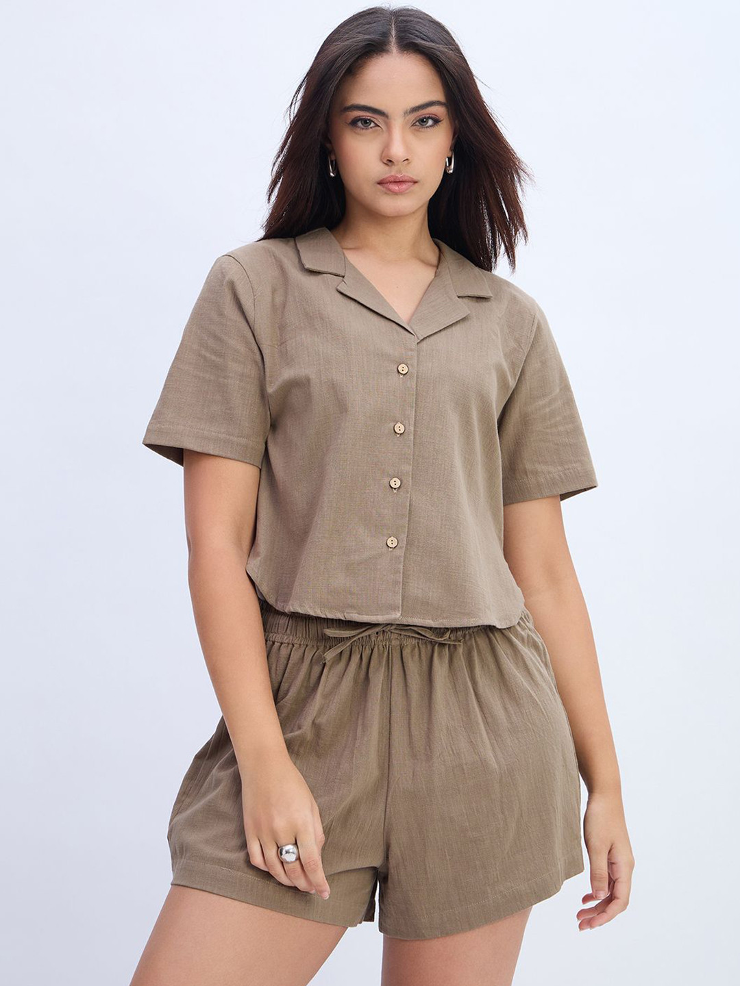 Nun Women Relaxed Fit Hot Pants Cotton Shorts