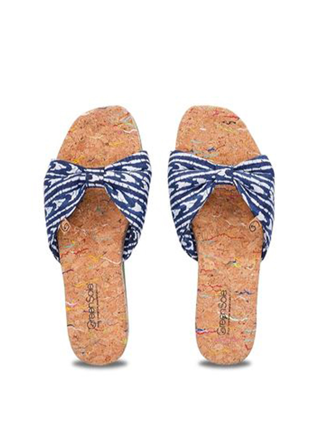 Greensole Women  Indigo Wave Flip-Flops