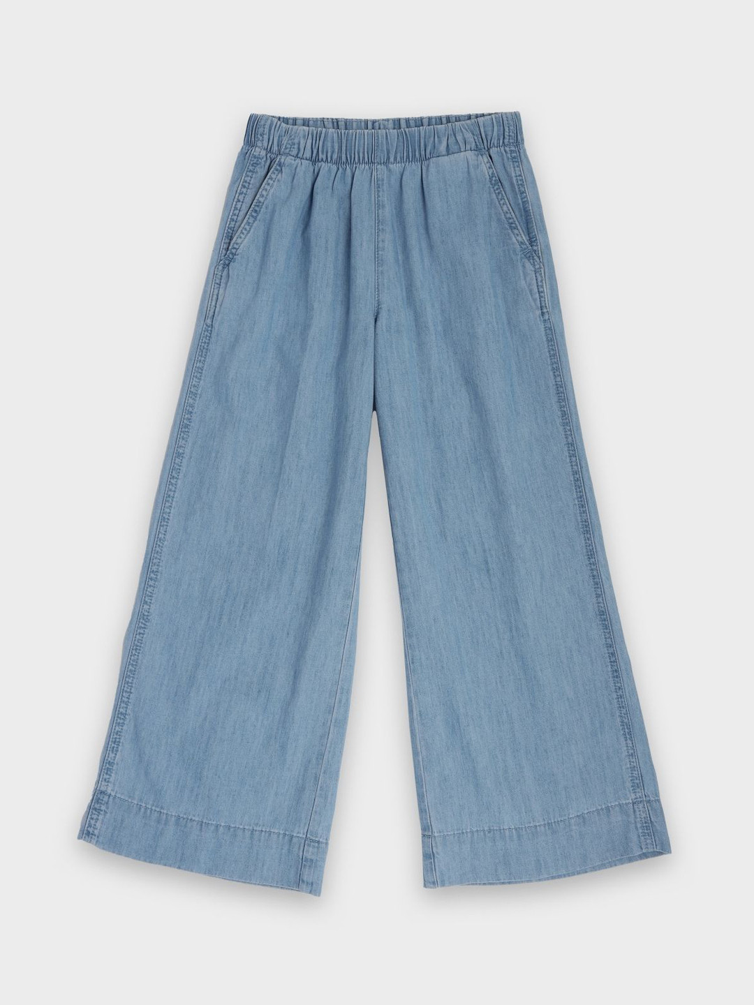 Tommy Hilfiger Girls Plain Loose Fit Cotton Regular Trousers