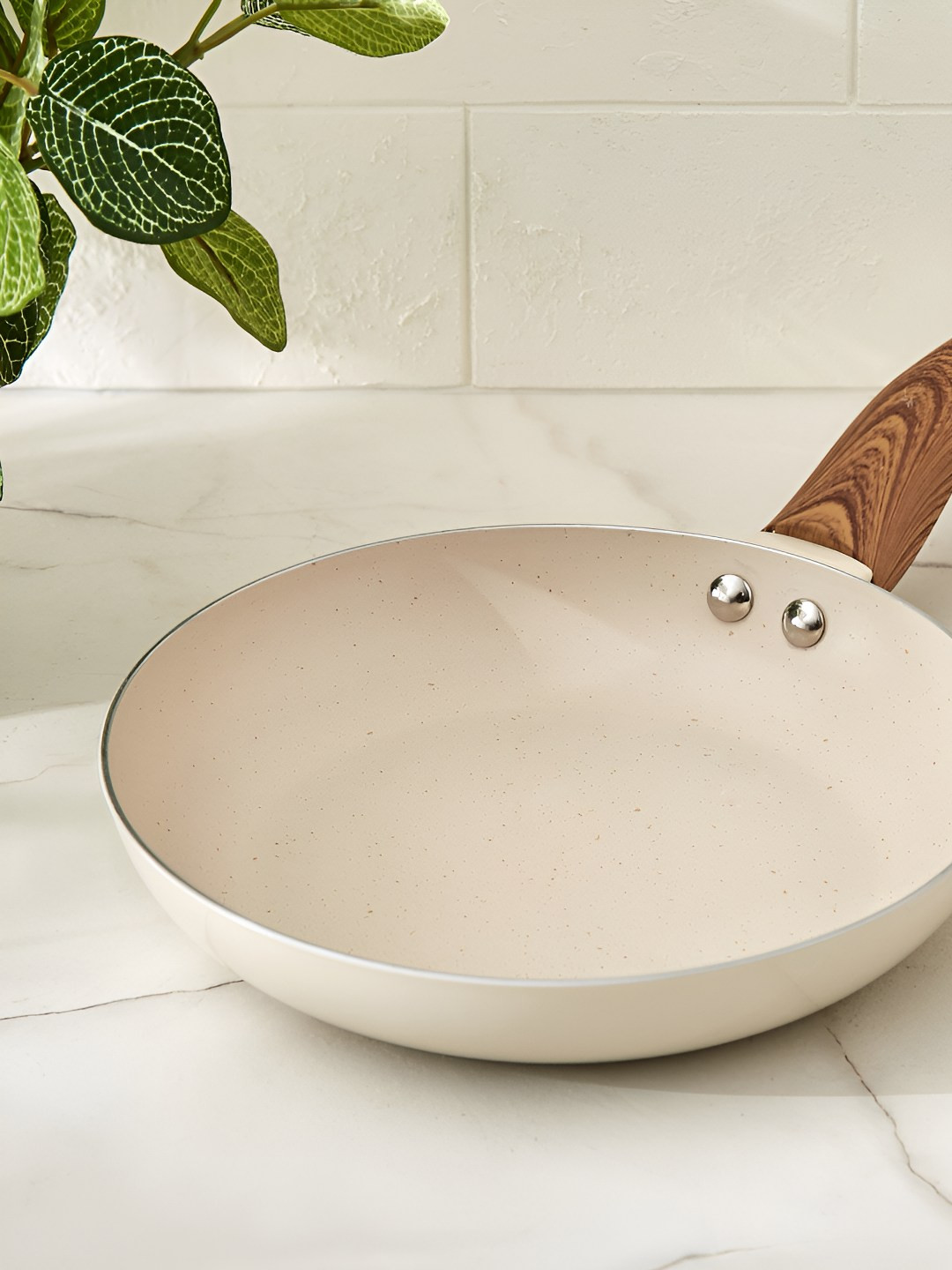 Home Centre Cream-Coloured Aluminium Pan