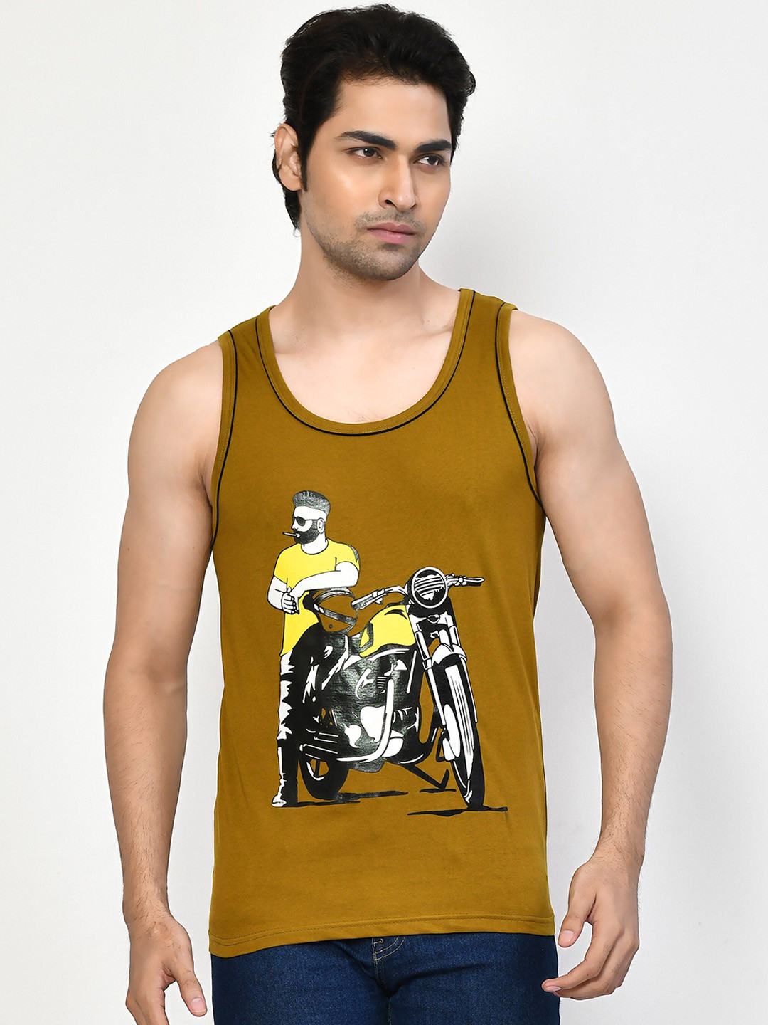 RAPL Printed Cotton Gym Innerwear Vests Printed_Sando_Chiku_S