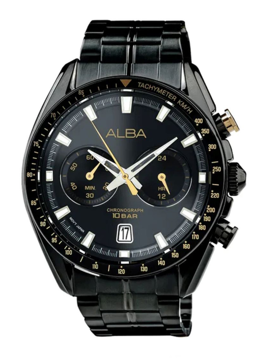 Alba by seiko Black Dial Chronograph Watch A4B013X1