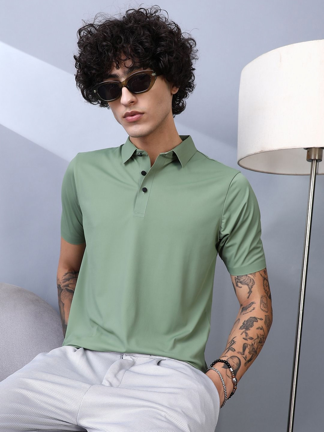 Campus Sutra Polo Collar T-shirt