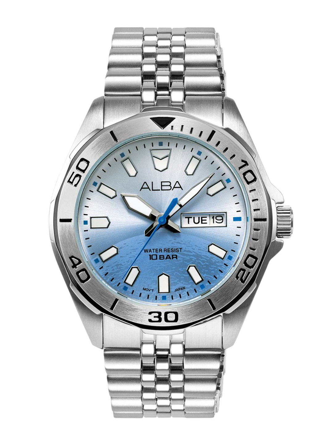 Alba by seiko Black & Blue dial Gravity Collection Gradation Uranus Motion Powered Watch AV3587X1