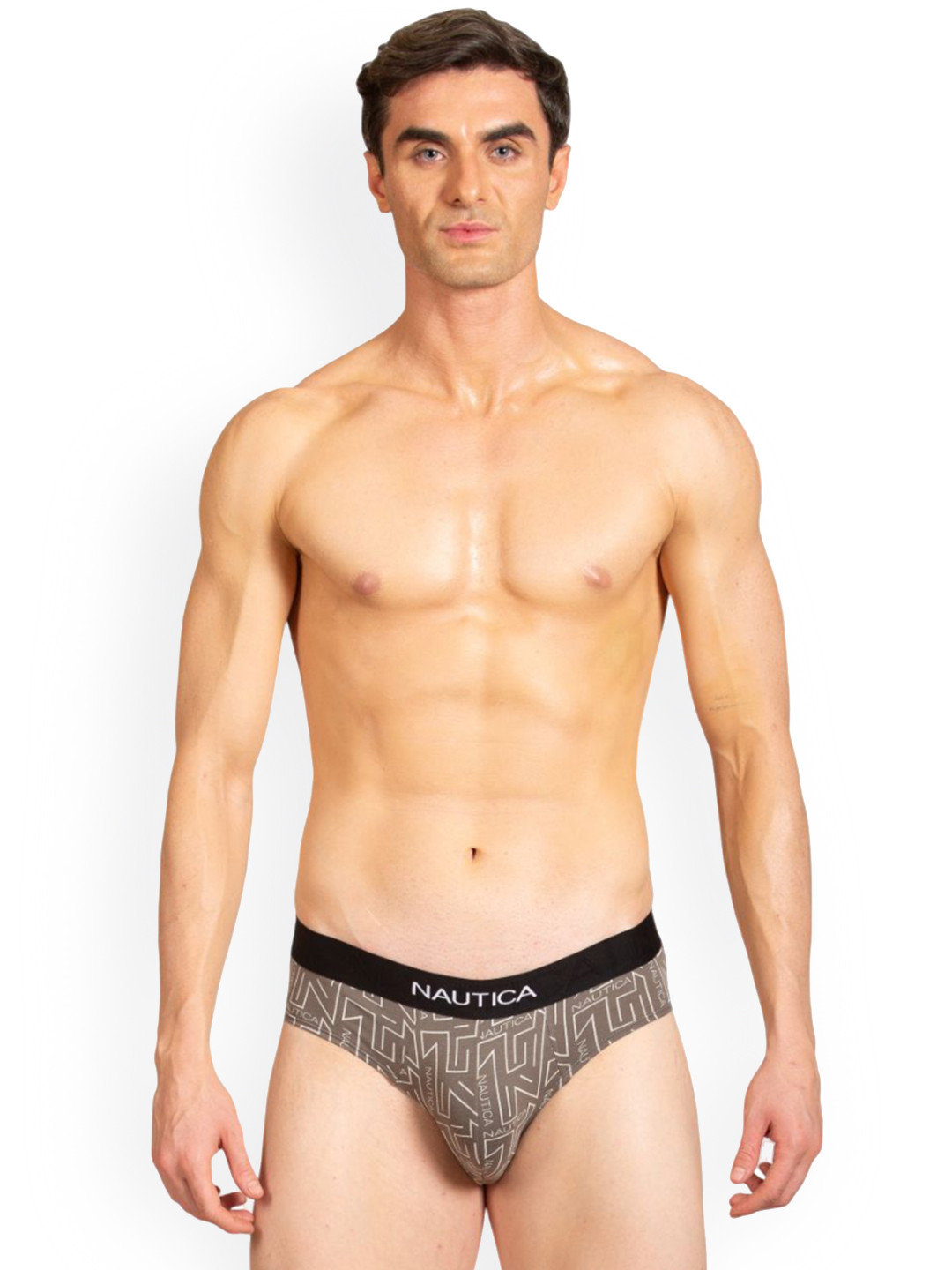 Nautica Printed Mid-Rise Basic Briefs LJABF01-GMTL