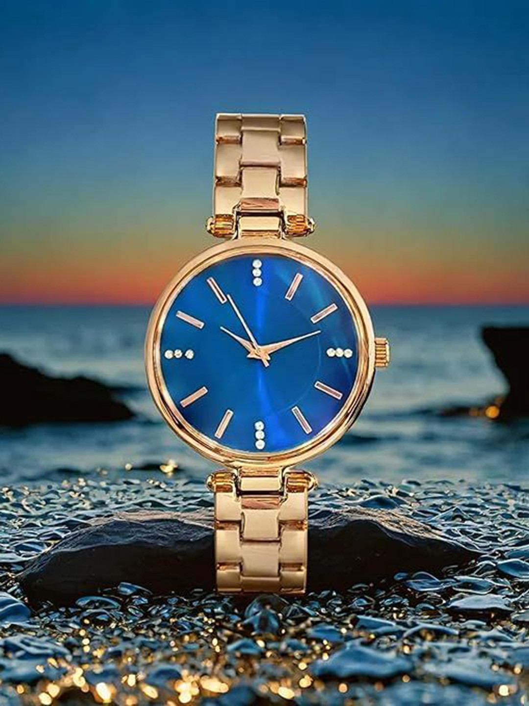 SWADESI STUFF Women Dial & Bracelet Style Straps Analogue Watch SDS 153 BLUE 9999
