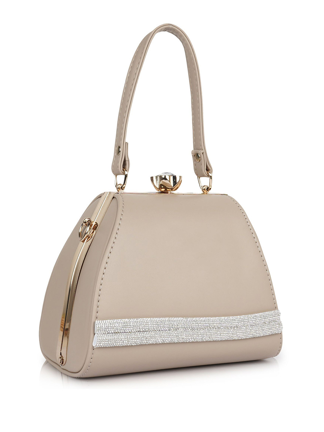 LADY QUINTON PU Bucket Handheld Bag With Detachable Sling Strap