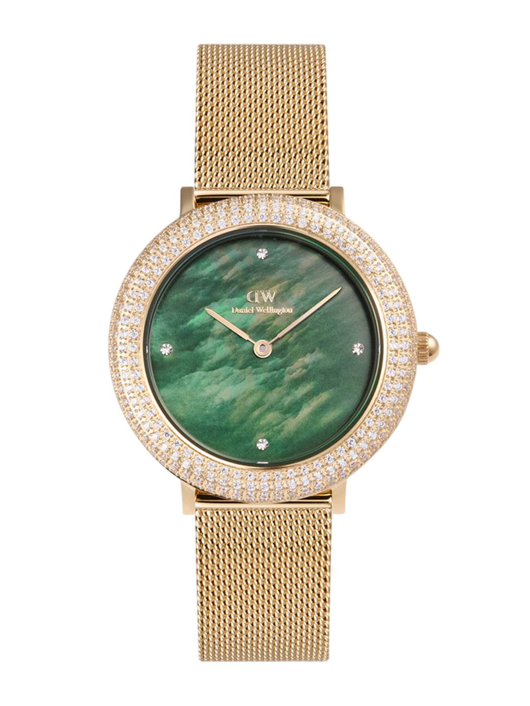 Daniel Wellington Crystal Bezel Stainless Steel Bracelet Style Straps Analogue Watch