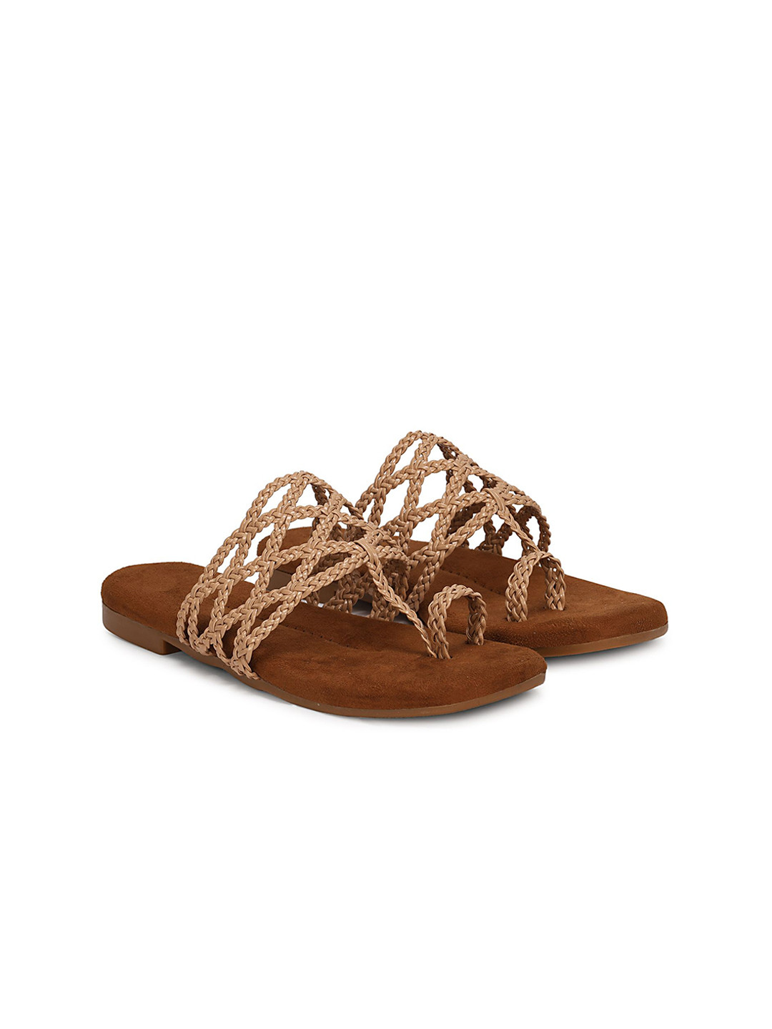 Ishransh Women Textured Open Toe Flats