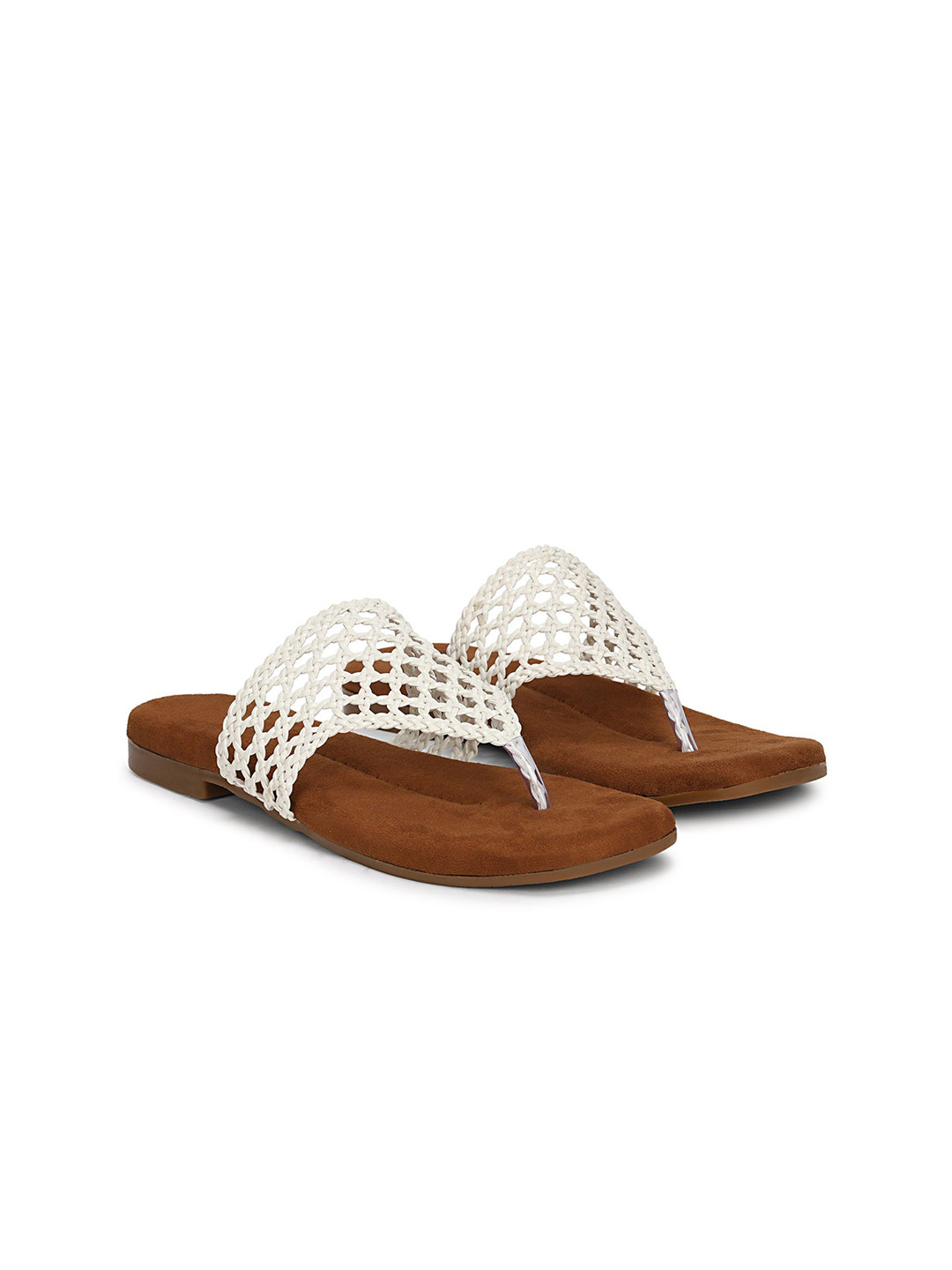 Ishransh Women Textured Open Toe Flats