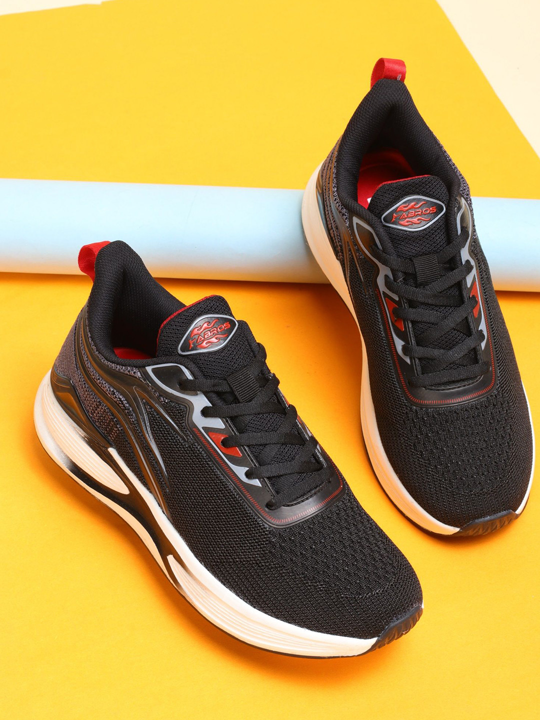 ABROS Dynamic On Men Mesh Lace-Ups Sports Shoes With Air Technology