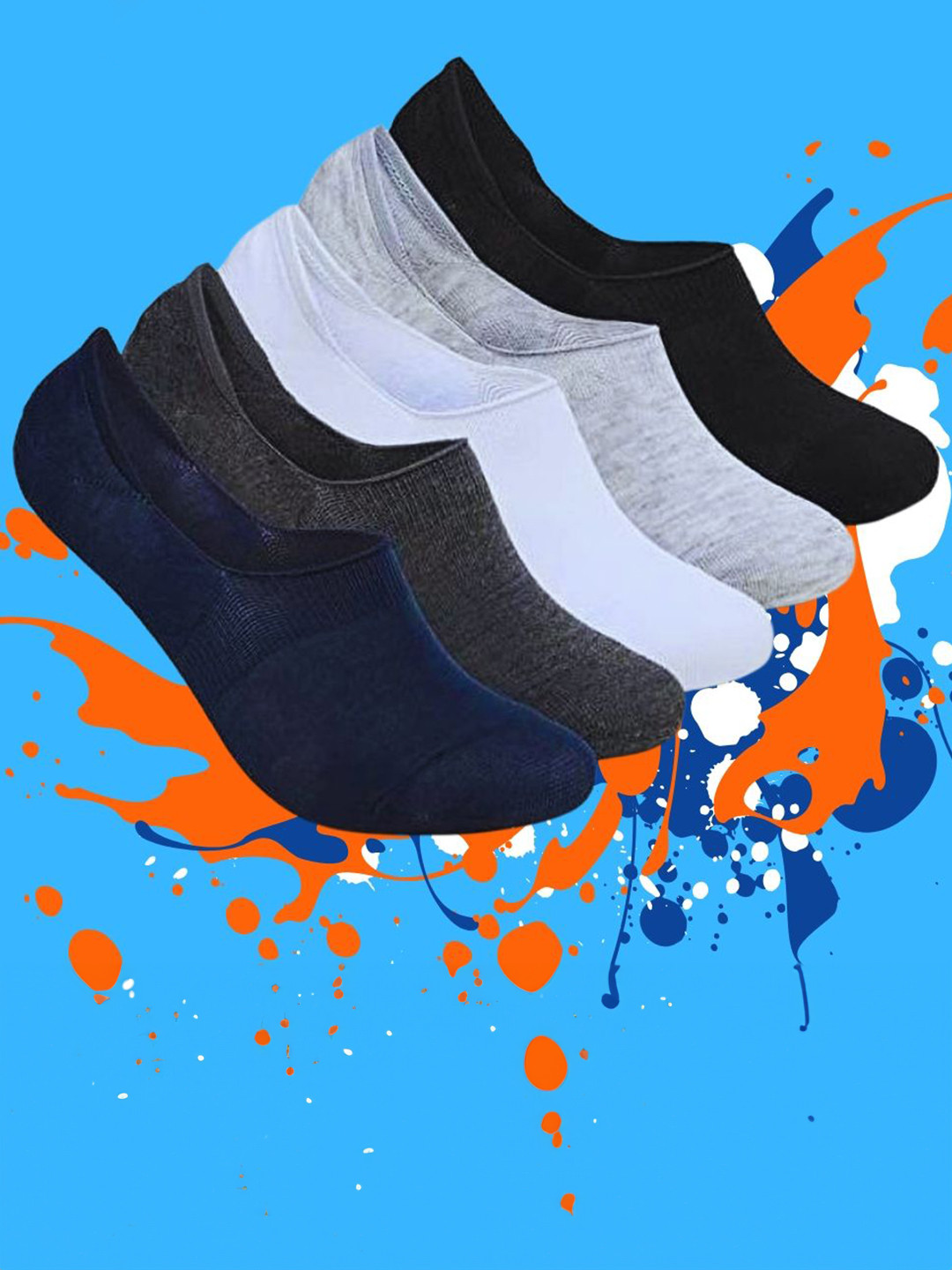 MJE Pack Of 5 Shoe Liners Socks