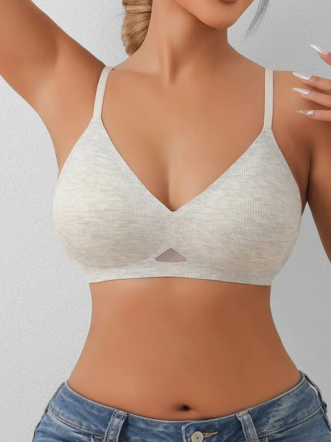 LARIX Cotton Seamless Half Coverage Lightly Padded Bra