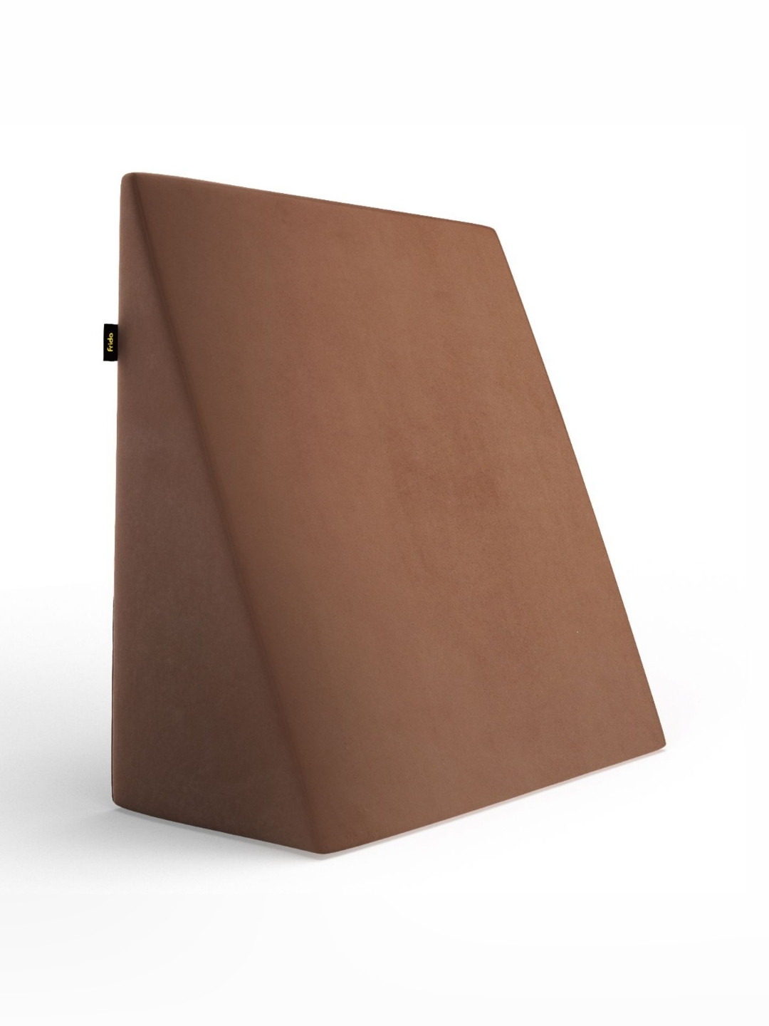 FRIDO Tan Solid Faux Velvet Medium Memory Foam Sleep Pillow-50 x 25 x 51 cm