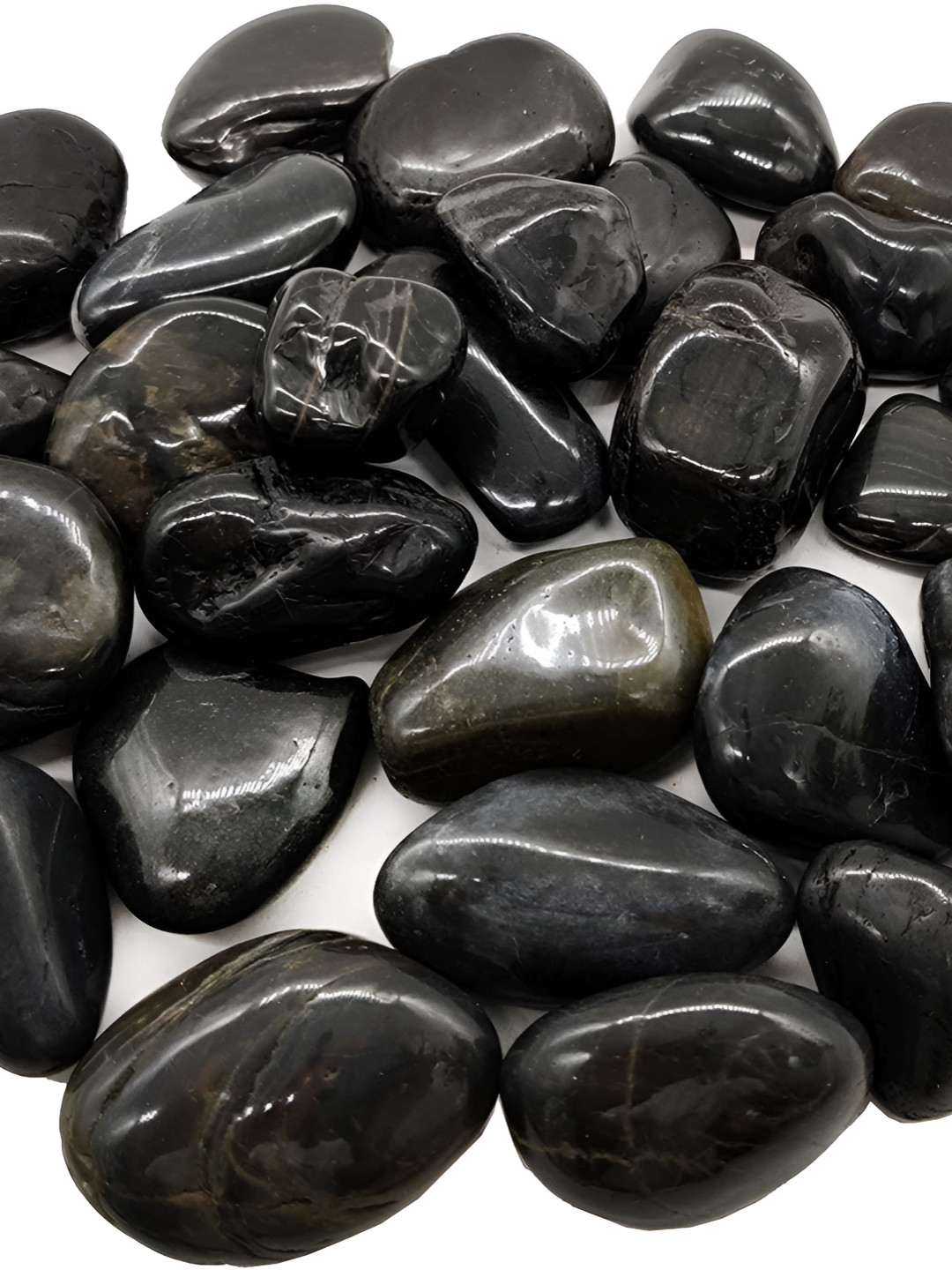VANNEF Black Ornamental River Rocks Tumbled Stones Garden & Aquarium Decor