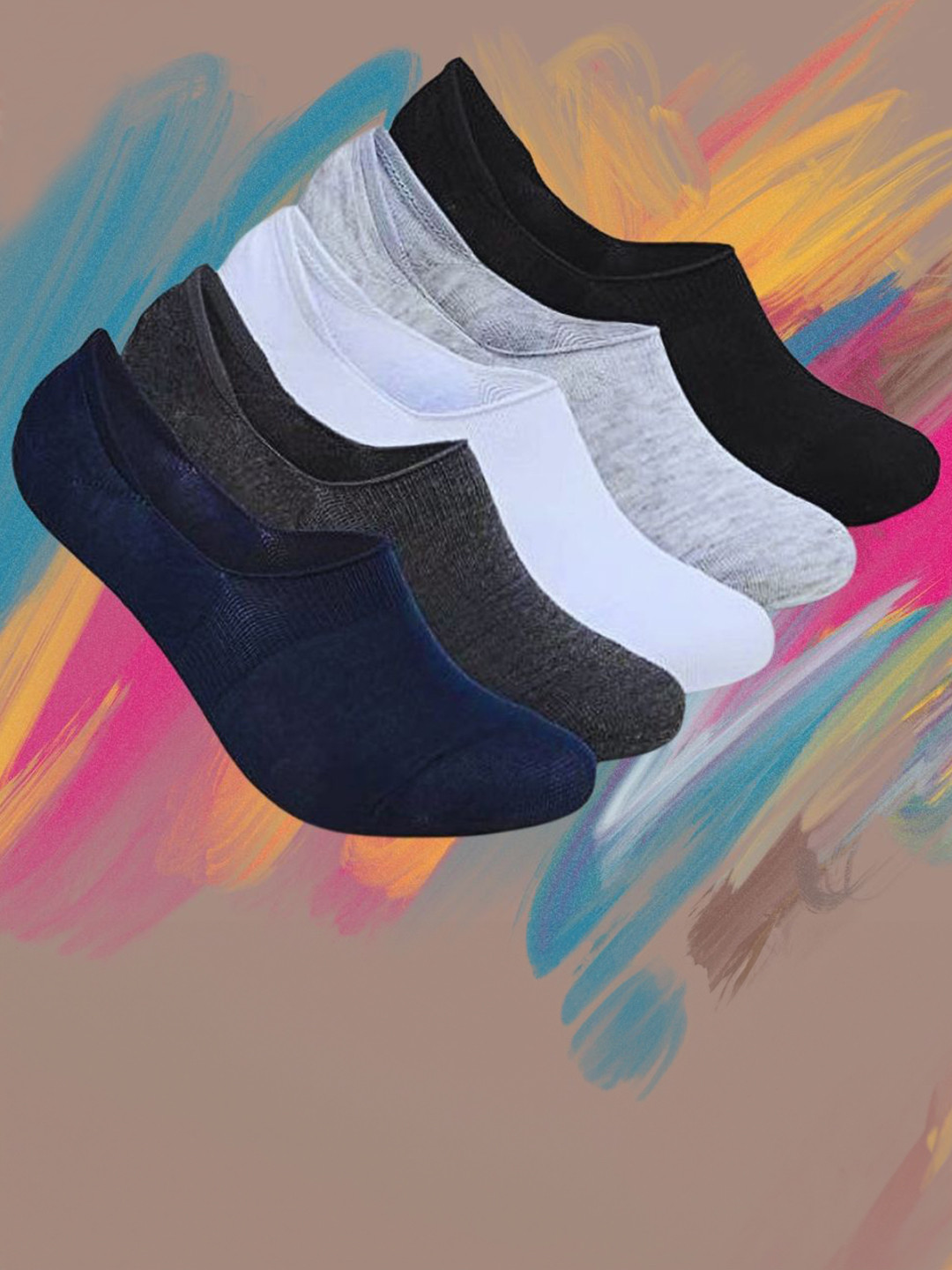MJE Pack Of 5 Shoe Liners Socks