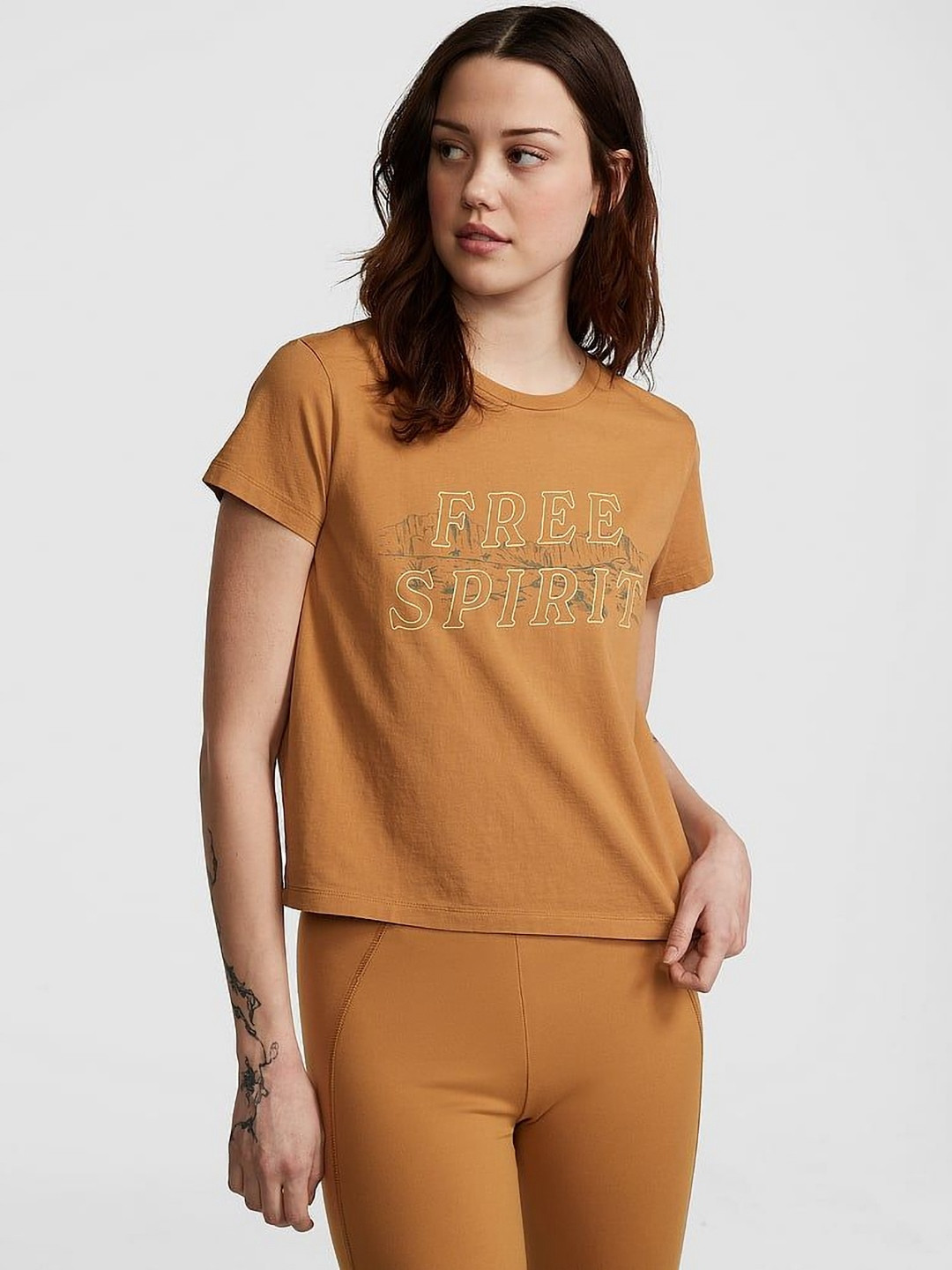 Victoria's Secret Printed Short Sleeves Round Neck T-shirt