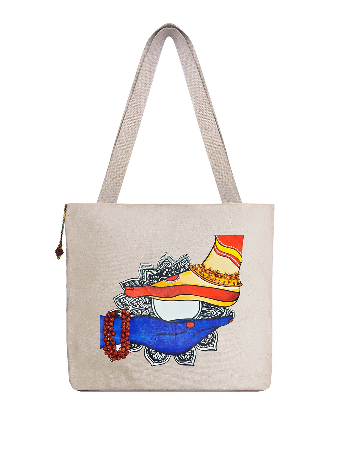 The Purani Jeans Shiv Shakti Printed Canvas Shopper Tote Bag