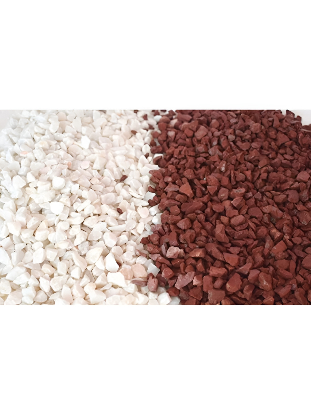 VANNEF Brown & White Decorative Marble Chips for Aquarium Indoor & Outdoor Decoration