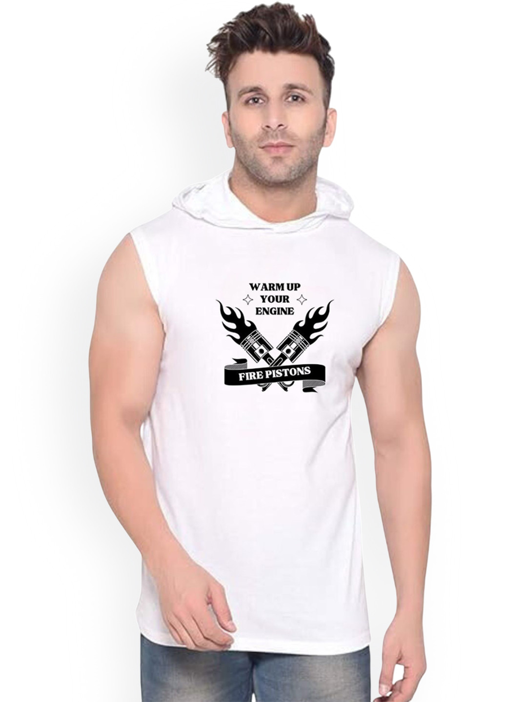 Fashnobic Warm Up Your Engine Printed Cotton Gym Vests K__print-103_gym_vest_white