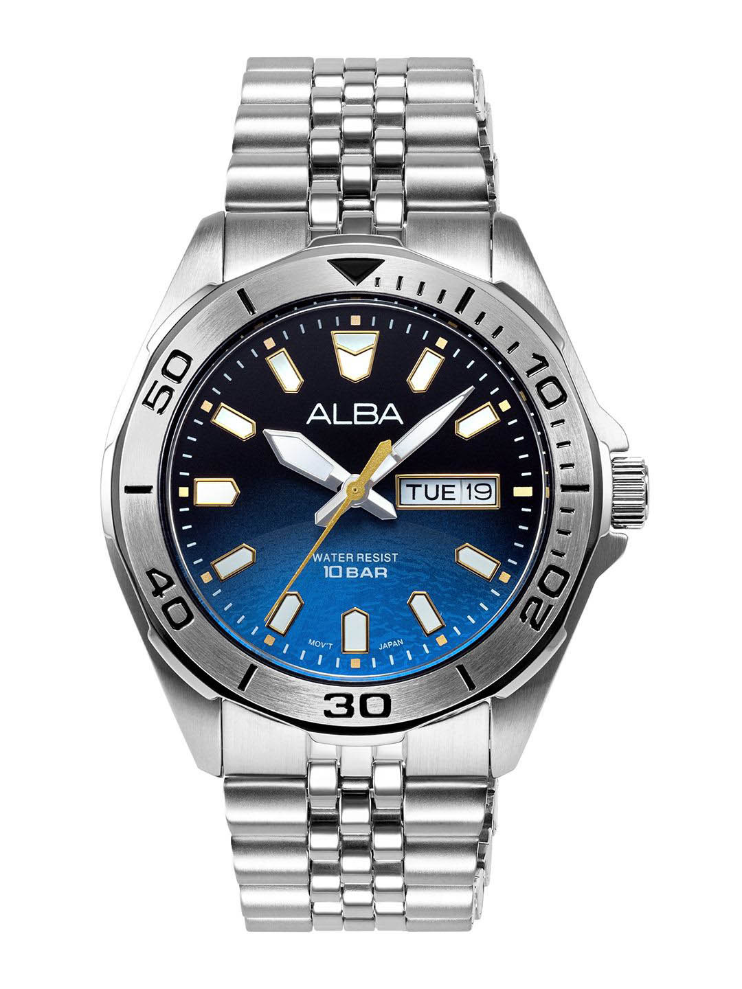 Alba by seiko Black & Blue dial Gravity Collection Gradation Neptune Motion Powered Watch AV3589X1