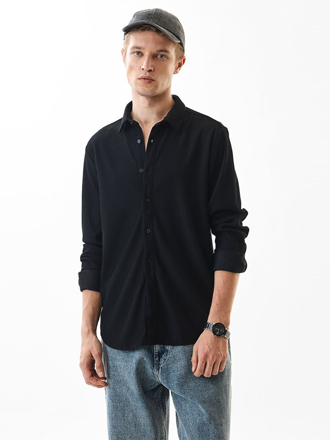 Snitch Slim Fit Stretch Corduroy Shirt