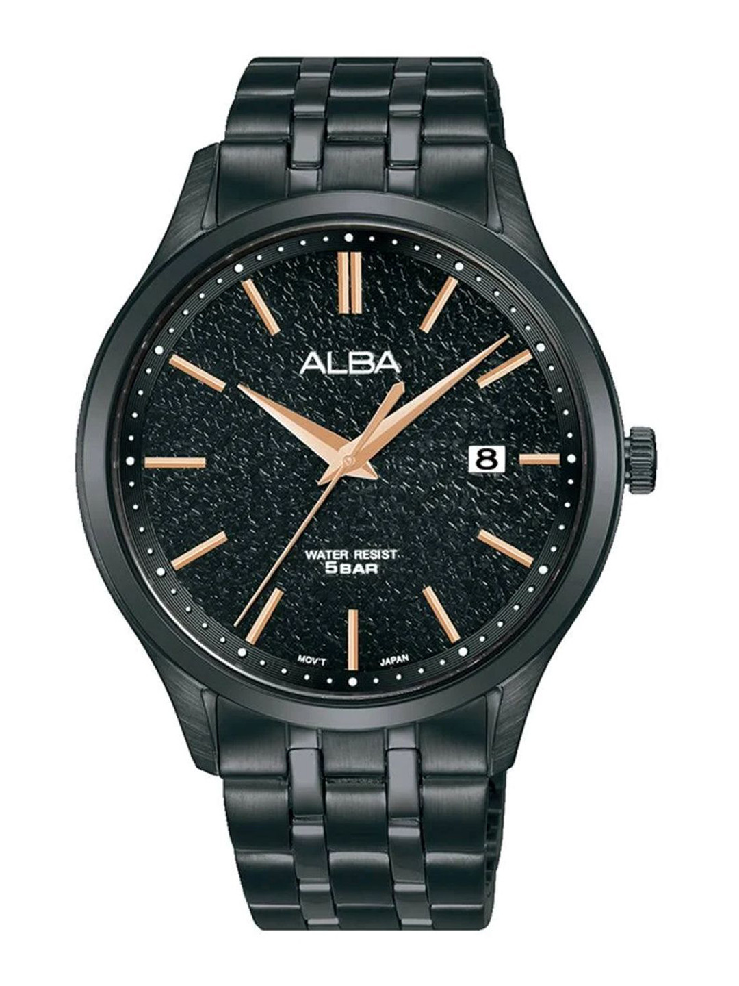 Alba by seiko Black Marble Dial Watch AS9R25X1