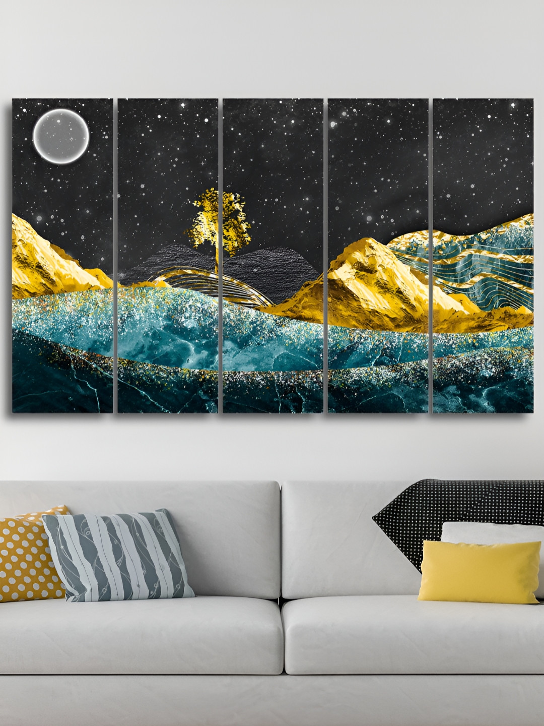 RANDOM Synthetic Wood Wall Rectangle Paintings Wall Art - 30 x 4.8In