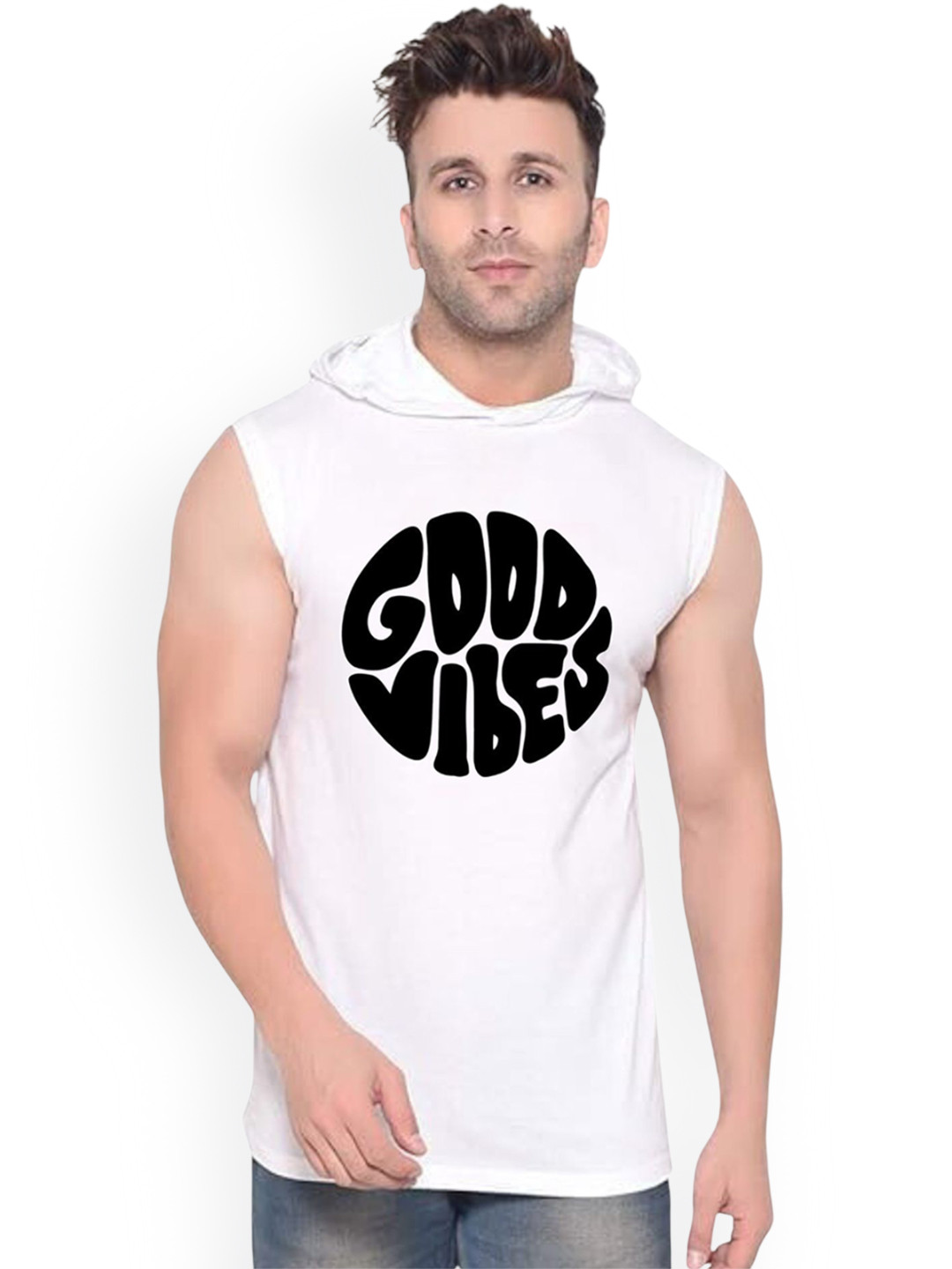 Fashnobic Good Vibes Printed Cotton Gym Vests K__print-61_gym_vest_white