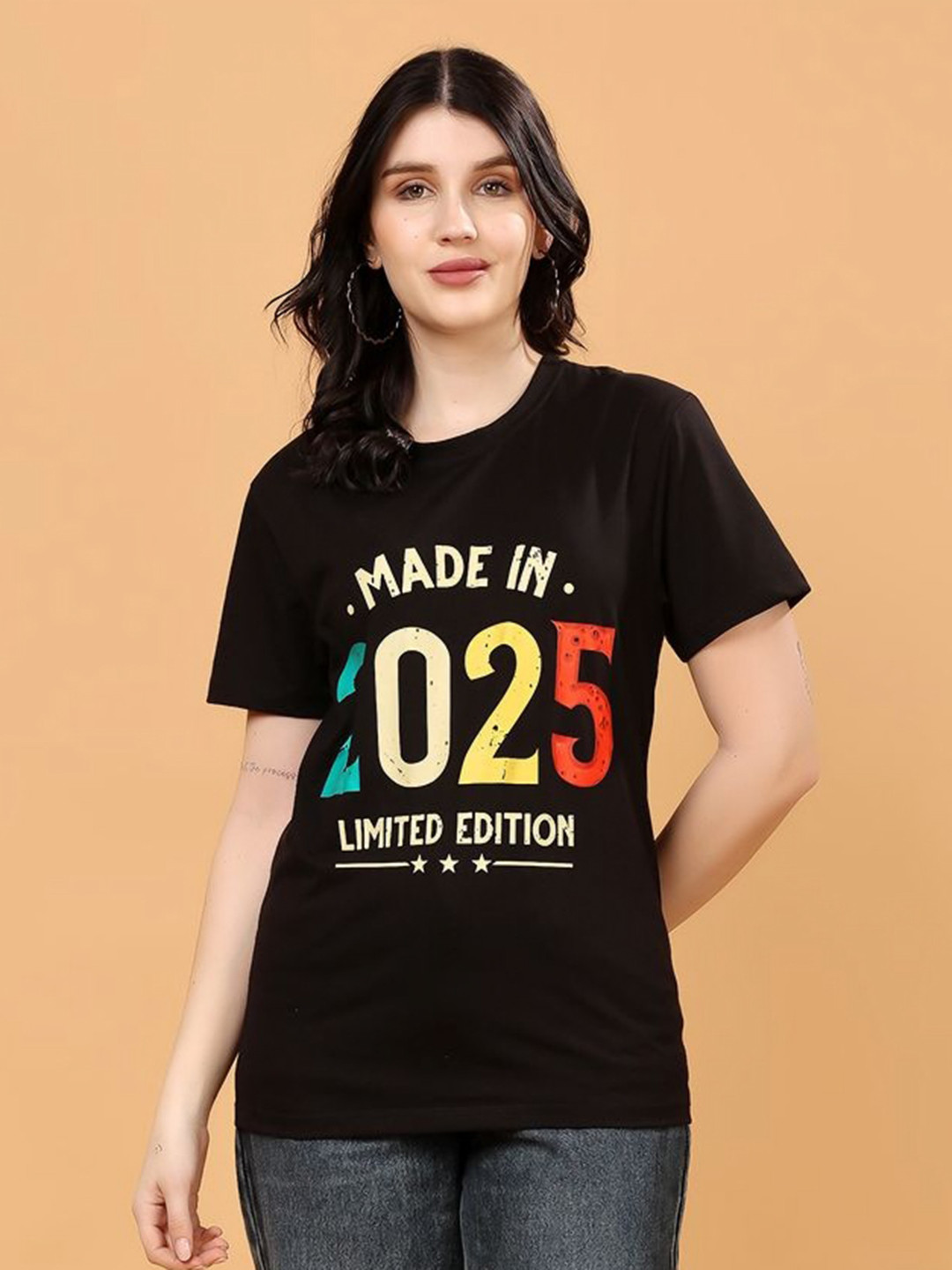 CORSICA Typography Printed Round Neck Cotton T-shirt