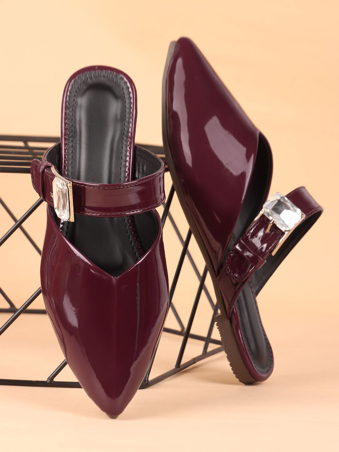 TRYME Casual Platform Slip On Mules Flats