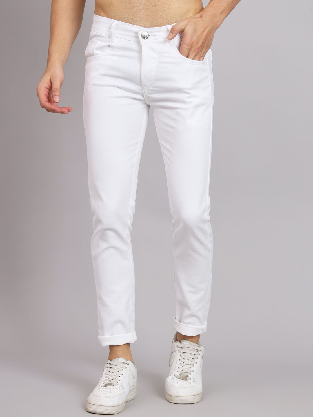 SZN Men Classic Straight Fit Mid-Rise Stretchable Jeans