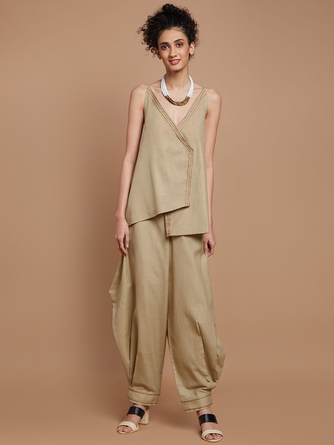 Chhaya Gandhi Design Studio Sphagetti Top With Trousers Co-Ords