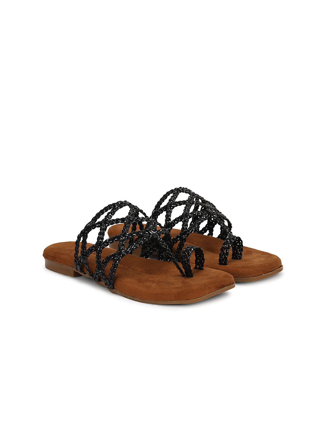 Ishransh Women Textured Open Toe Flats