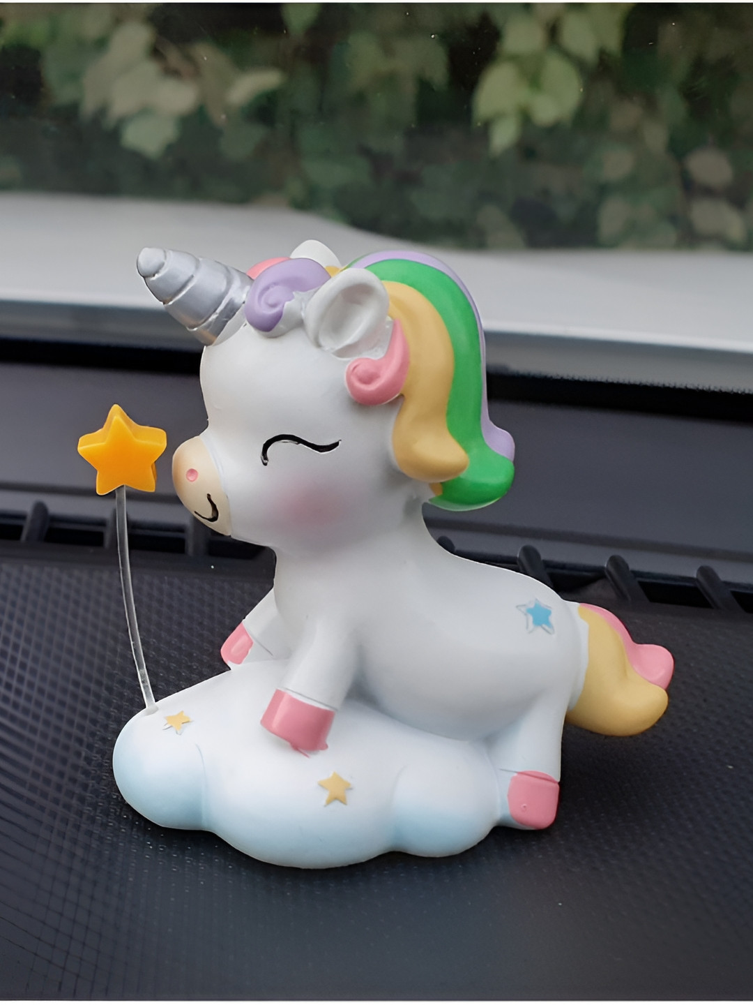 Afterstitch Unicorn White Polyresin Matte Living Room Small Showpiece - 3.1 Inches
