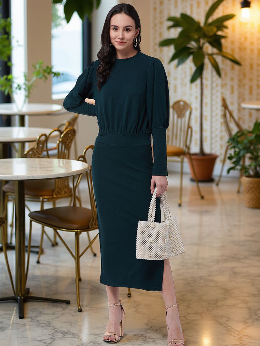 Zima Leto Sheath Midi Fitted Dress