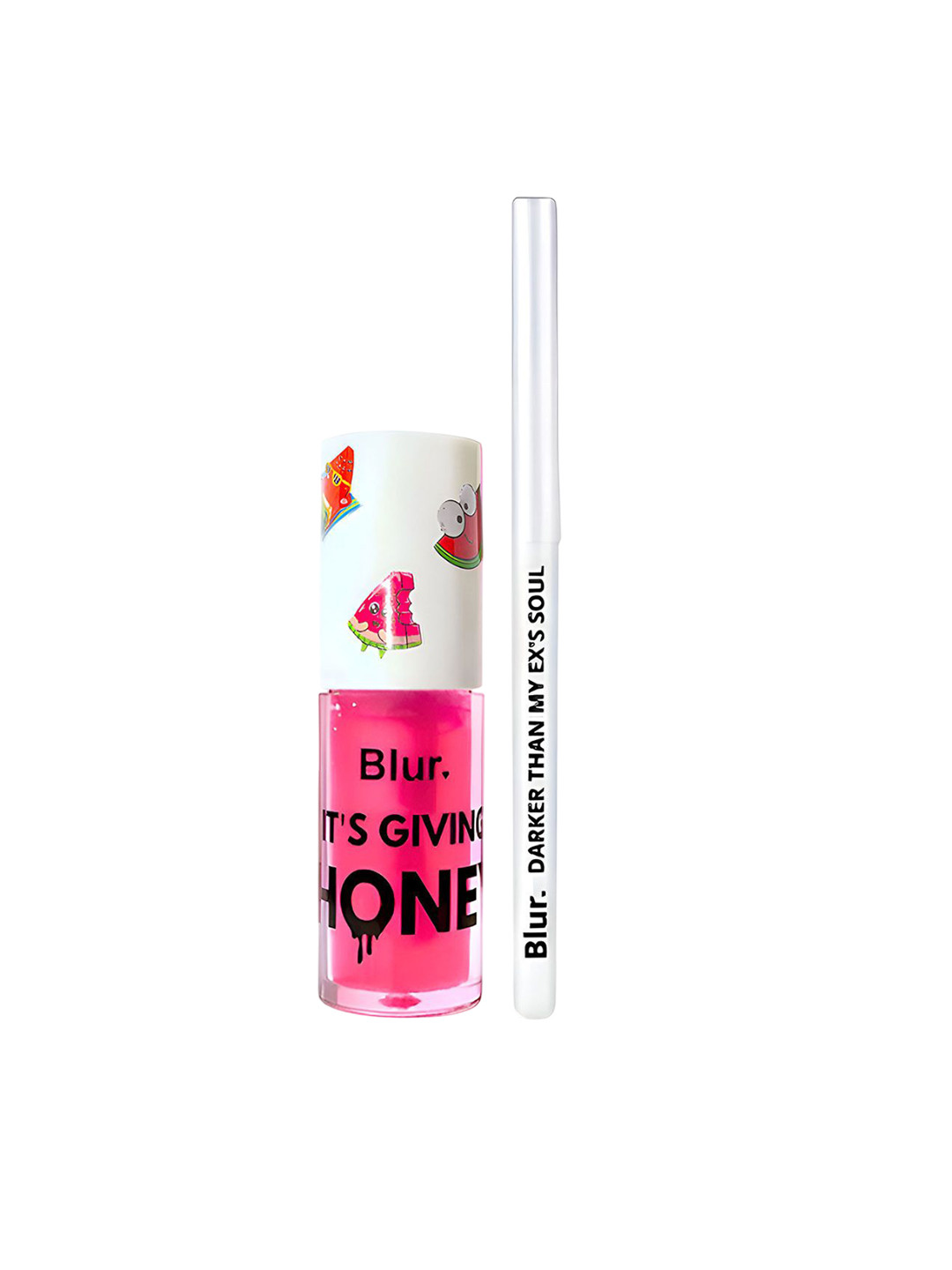 BLUR INDIA Set Of 2 Juicy Lip Oil - 3.5 ml - Watermelon & Lip Liner - 20 g