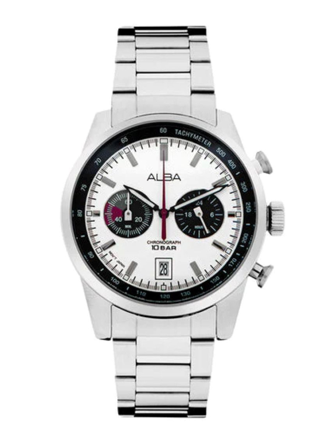 Alba by seiko White Dial Chronograph Watch A4B009X1