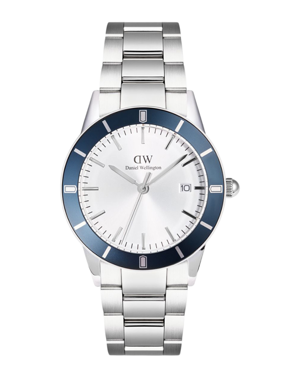 Daniel Wellington Index Bezel Stainless Steel Bracelet Style Chain Analogue Watch